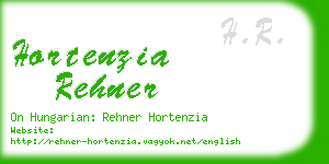 hortenzia rehner business card